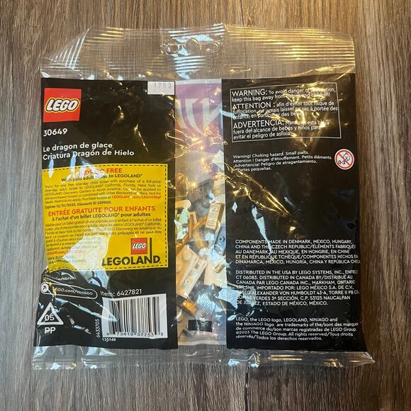 Lego 2023 Ninjago Ice Dragon Creature 30649 Poly Bag - Picture 2 of 2